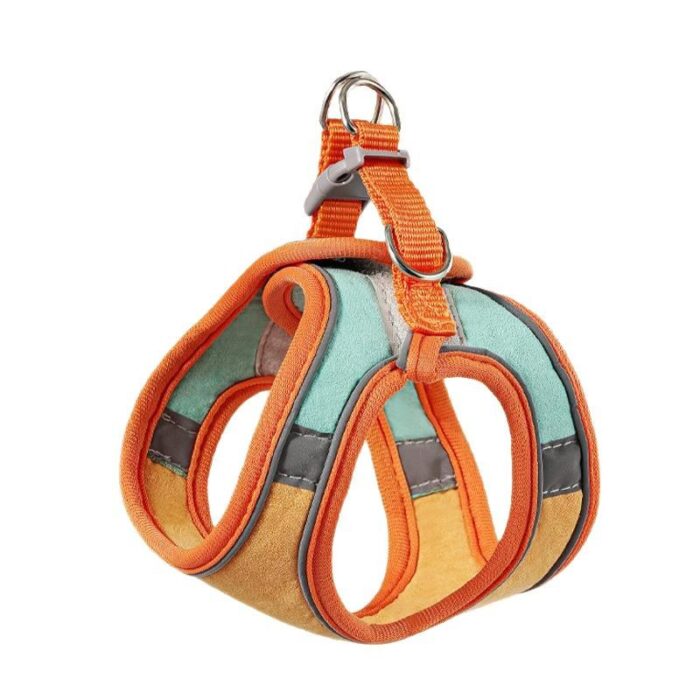 Reflective cat chest and back harness vest
